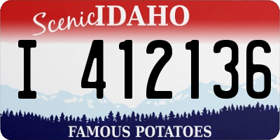 ID license plate I412136