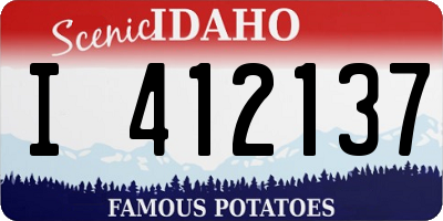 ID license plate I412137