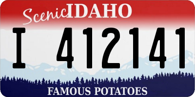 ID license plate I412141
