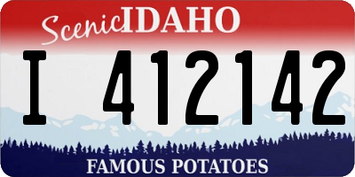 ID license plate I412142