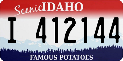 ID license plate I412144