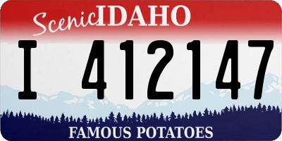 ID license plate I412147