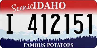 ID license plate I412151