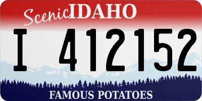 ID license plate I412152