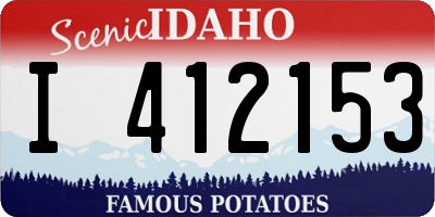 ID license plate I412153
