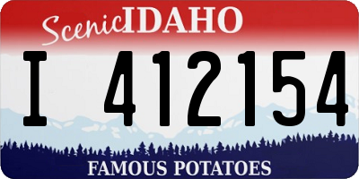 ID license plate I412154