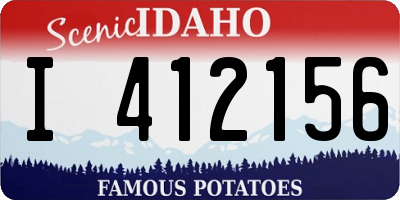 ID license plate I412156