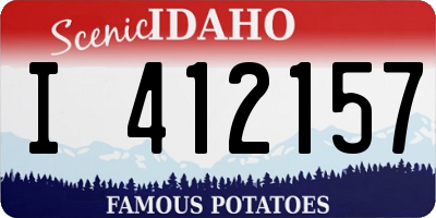 ID license plate I412157