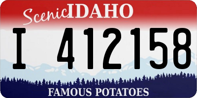 ID license plate I412158