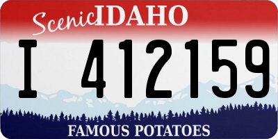 ID license plate I412159