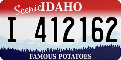 ID license plate I412162