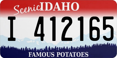 ID license plate I412165