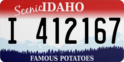 ID license plate I412167