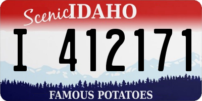 ID license plate I412171