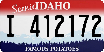 ID license plate I412172