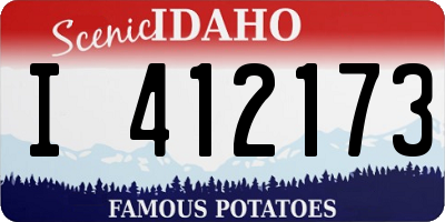 ID license plate I412173