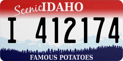 ID license plate I412174