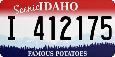 ID license plate I412175