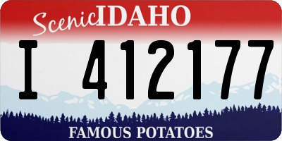 ID license plate I412177