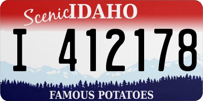 ID license plate I412178