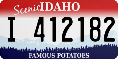 ID license plate I412182