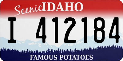 ID license plate I412184
