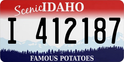 ID license plate I412187