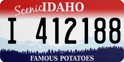 ID license plate I412188