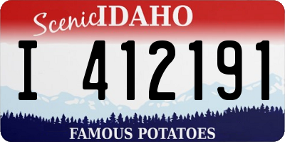ID license plate I412191