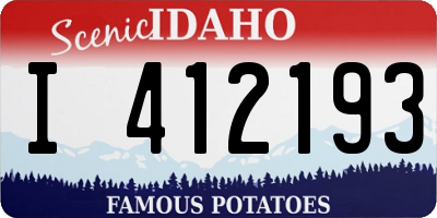 ID license plate I412193