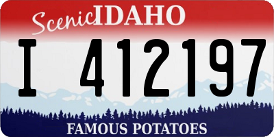 ID license plate I412197