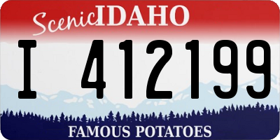ID license plate I412199