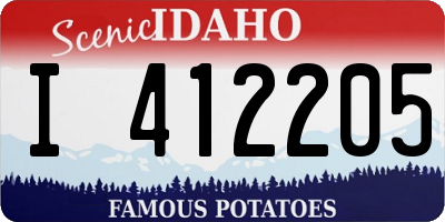 ID license plate I412205