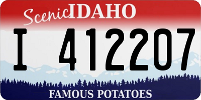 ID license plate I412207
