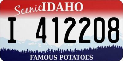 ID license plate I412208