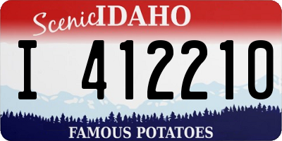 ID license plate I412210