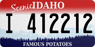 ID license plate I412212