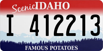 ID license plate I412213