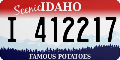 ID license plate I412217