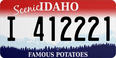 ID license plate I412221