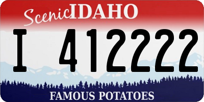 ID license plate I412222