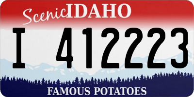 ID license plate I412223