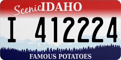 ID license plate I412224