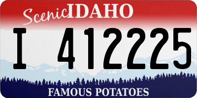 ID license plate I412225