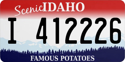 ID license plate I412226