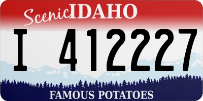 ID license plate I412227