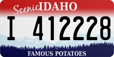 ID license plate I412228