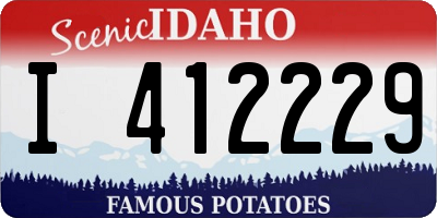 ID license plate I412229