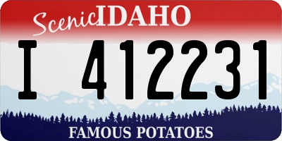 ID license plate I412231