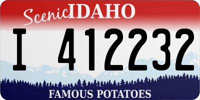 ID license plate I412232